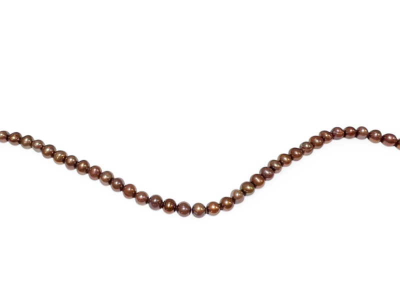 freshwater pearl beads chocolate 5-6mm