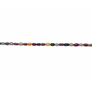 Multi-coloured sujani freshwater pearl strings