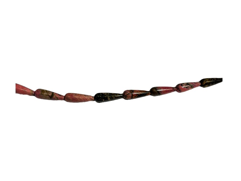 Rhodochrosite Drops long Beads 15mm