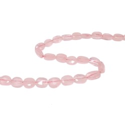 rose quartz oval faceted 7 to 10mm