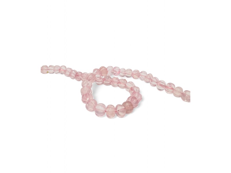 Rose Quartz Carved Beads 10mm