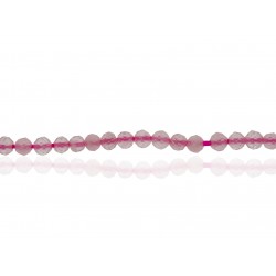 Rose Quartz Faceted Beads - 2mm