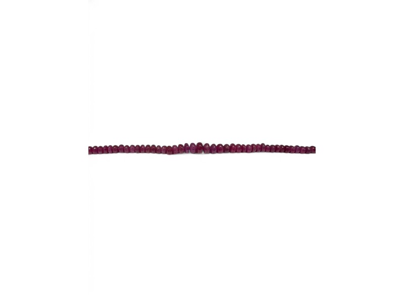 ruby graduated rondelle beads 2 to 4mm