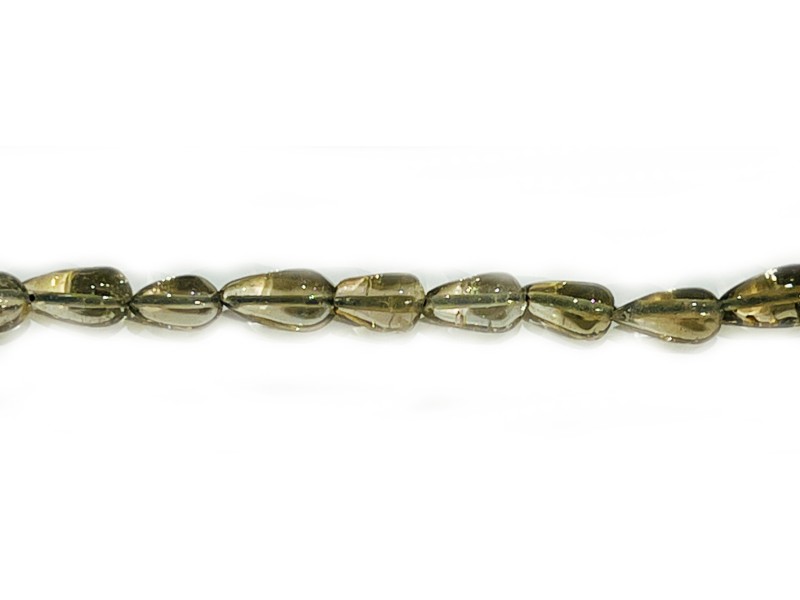 Smoky Quartz Drops long Drilled Beads.