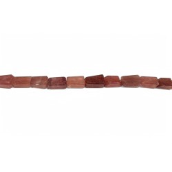 Strawberry Quartz Polished Slab Beads 15-22mm