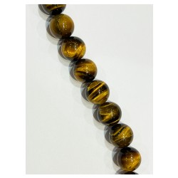 Tiger Eye Round Polished 12 mm Beads.