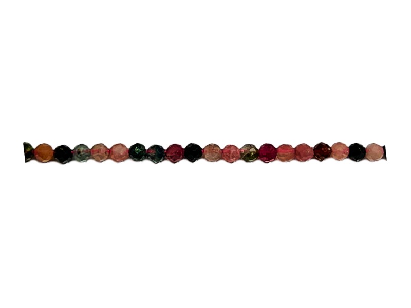 Tourmaline Faceted Square Beads 3mm