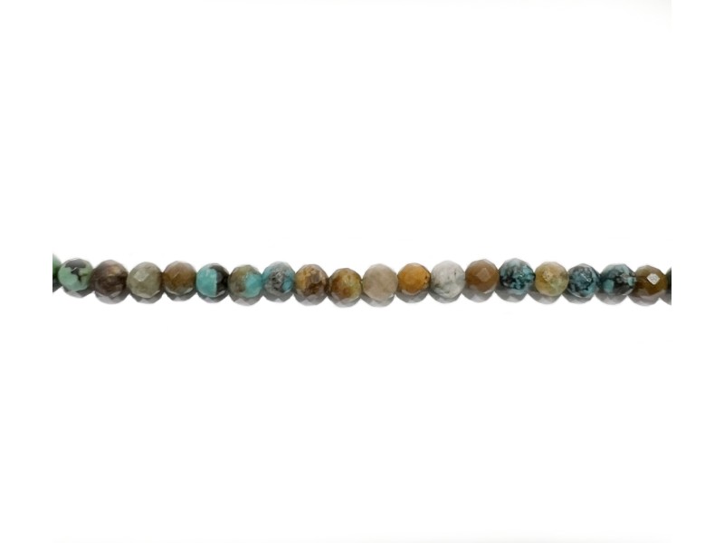 Turquoise Faceted Round Beads - 3mm 