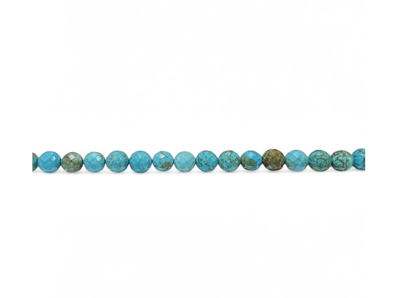 turquoise round faceted beads 8mm