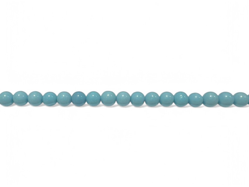 turquoise pressed round beads 6mm