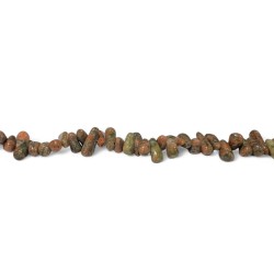 unakite side drilled drop beads 8-12mm