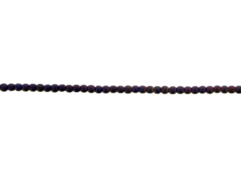 Hematite Purple Round Beads 2mm