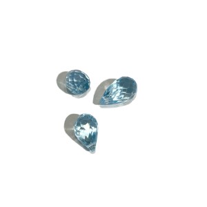 blue topaz faceted briolettes 5x9mm