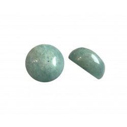 Amazonite Cabs, Round - 8mm