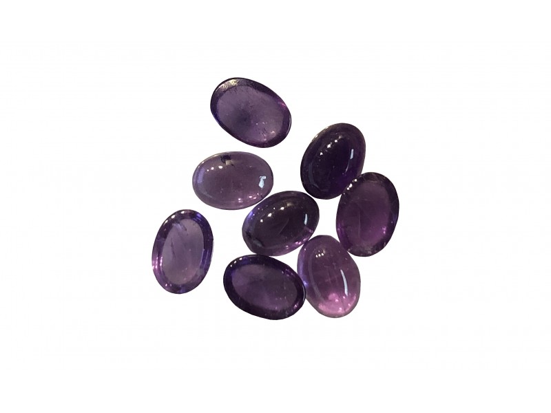 Amethyst Cabs, Oval - 5 x 7 mm