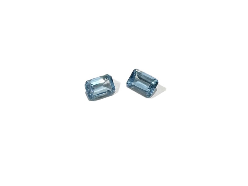 mid-blue topaz faceted octagon 5x7mm