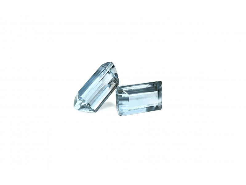 Blue Topaz Cut Stone, Octagon, Light - 6 x 8mm