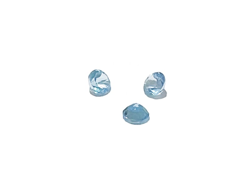 Blue Topaz Cut Stone, Round, 3 mm