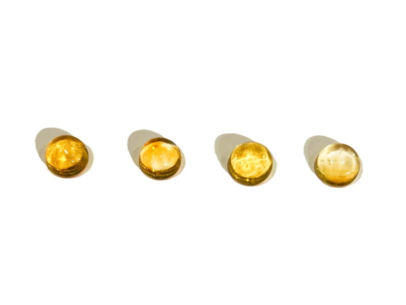 Citrine Cabs Round 9 mm