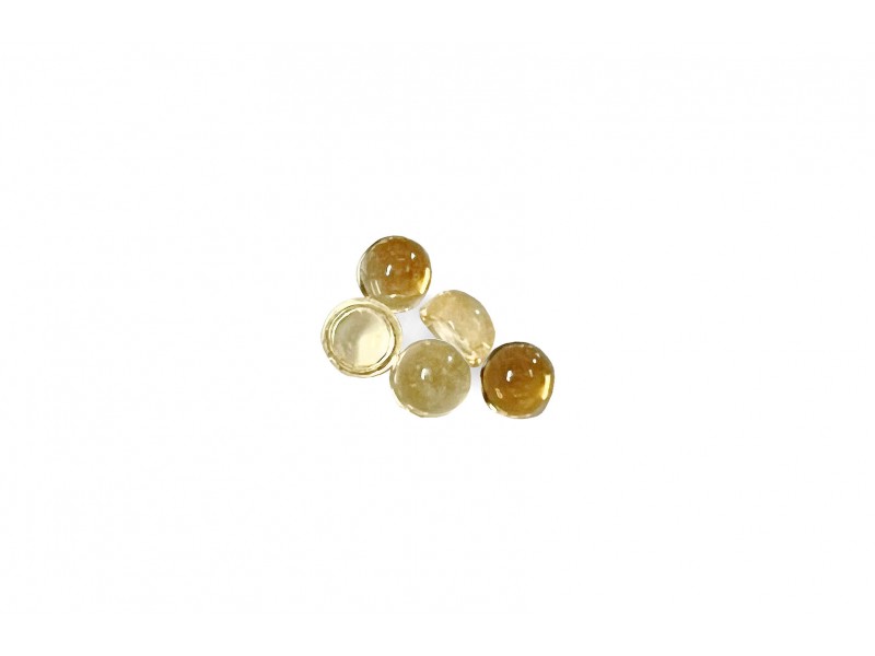 Citrine Cabs, Round - 3mm