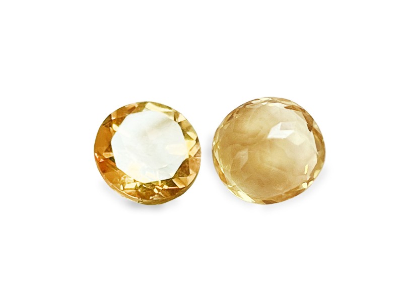 Citrine Cut Stone, Round - 8mm