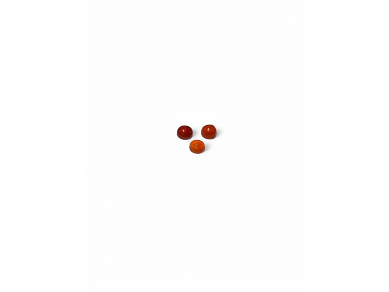 Carnelian Cabochons, Round, 5mm