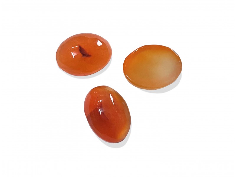 Carnelian Cabs, Oval - 10 x 14mm