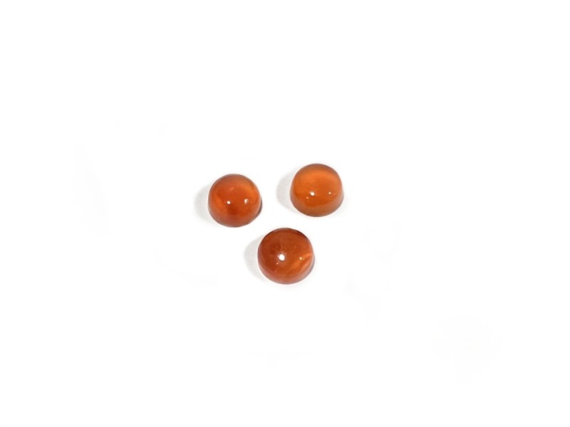 Carnelian Cabochons, Round, 6mm