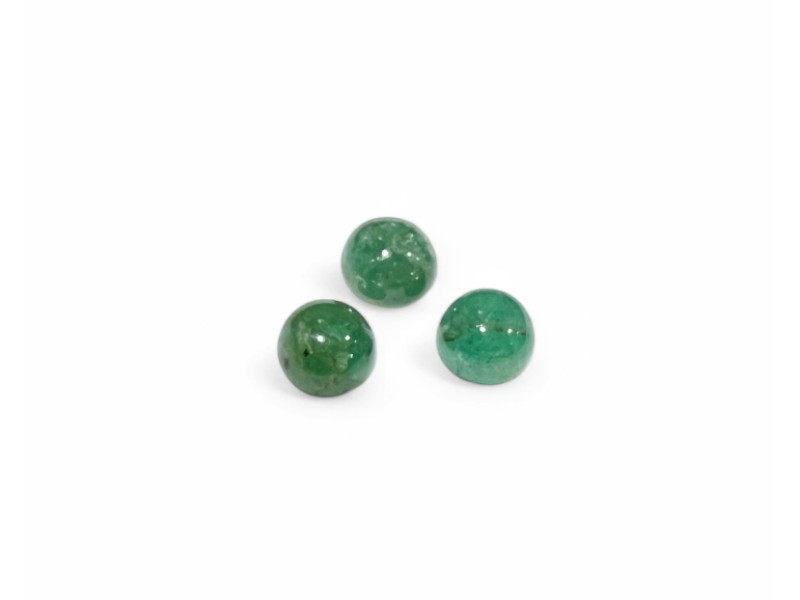 Emerald Cabochon Round 7mm