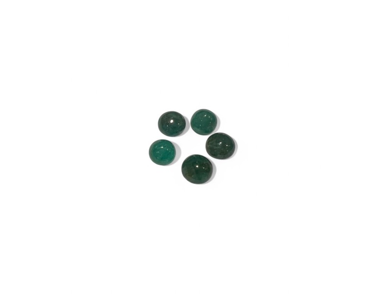 Emerald Cabochon Round 9mm