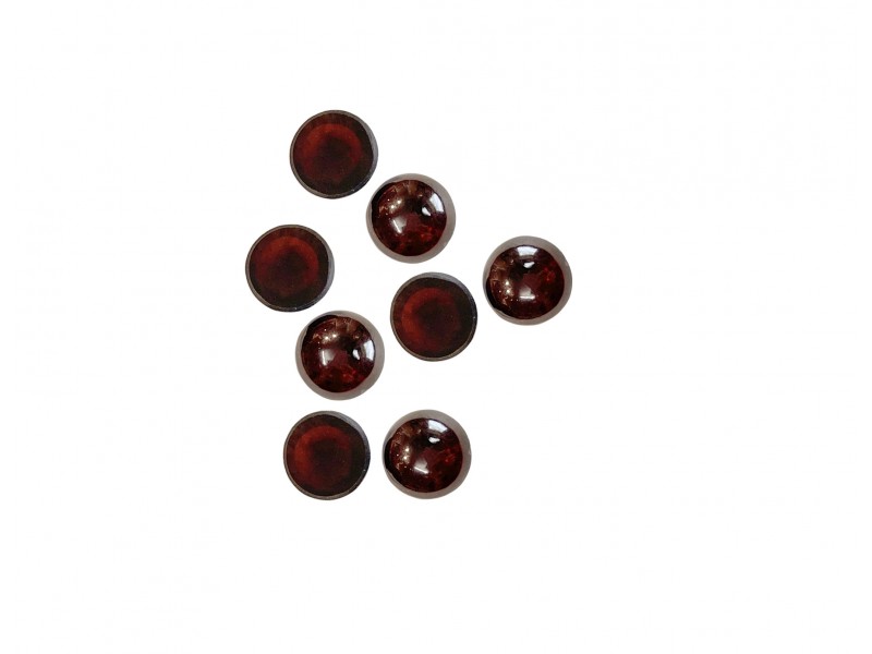 Garnet Cabs, Round, 3 mm