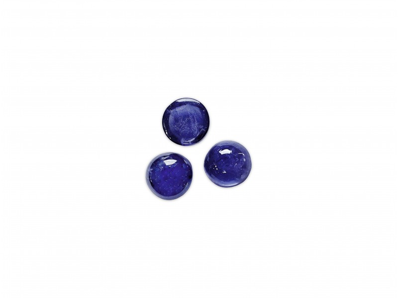 Iolite Cabs, Round, 3 mm 