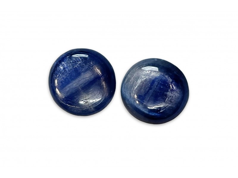 Kyanite Cabs, Round, 12 mm