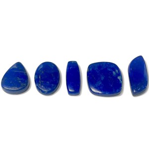 lapis flat polished shapes, mix