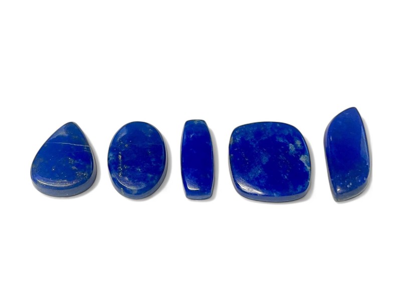 lapis flat polished shapes, mix