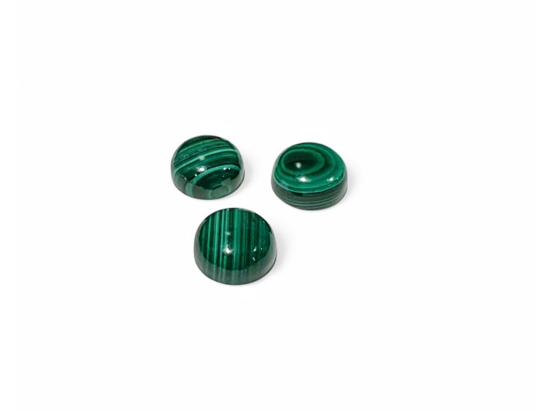 Malachite Cabochon Round, 8 mm