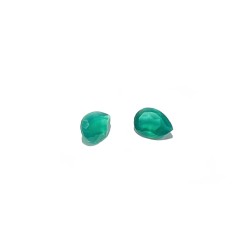 Green Onyx Faceted Pear 6x8mm