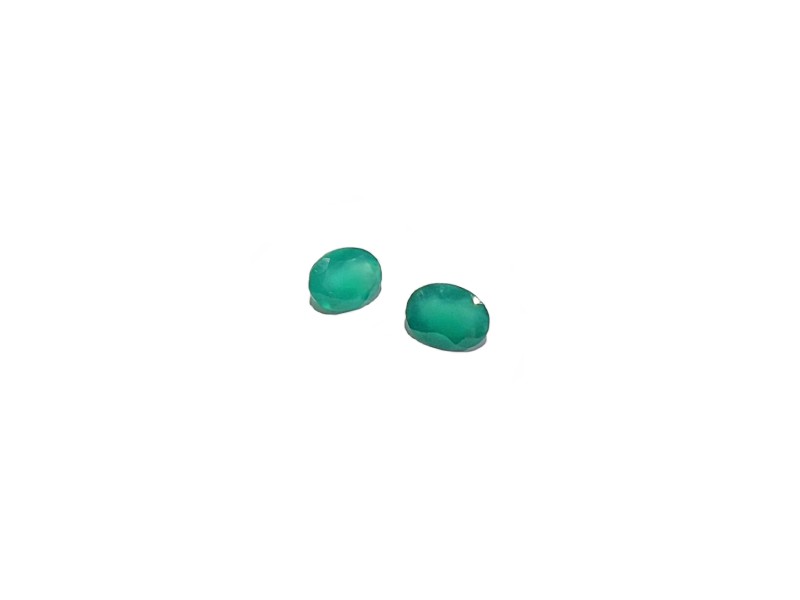 Green Onyx Oval Faceted 5 x 7 mm