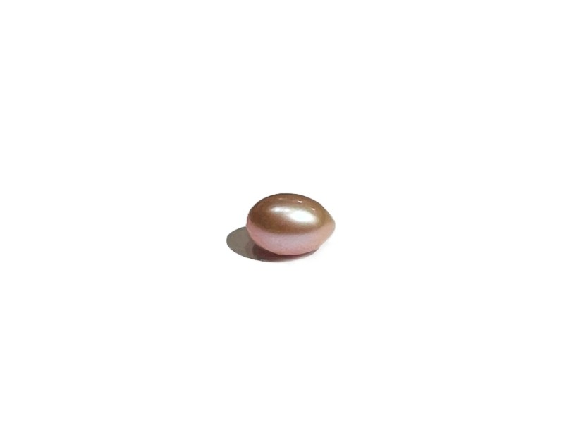 Pearl half drilled drop pink 7x9mm