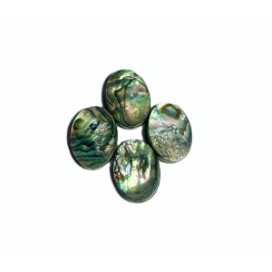 Abalone flat oval beads singles 13x18mm 