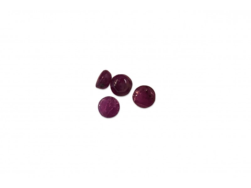 Ruby Cabs, Round, 2.5 mm 