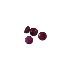 Ruby Cabochons, Round, 4 mm 