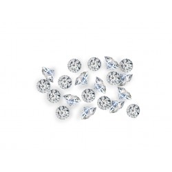 Cubic Zirconia Cut, Round - 1.5mm - Clear