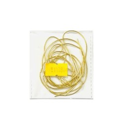 FRENCH WIRE 0.6MM/1MTR, GOLD PLATED, SHINY