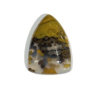 27.9ct POLKA DOT JASPER 3.4x2cm cabochon