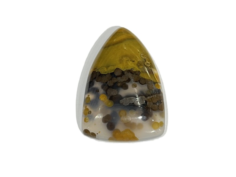 27.9ct POLKA DOT JASPER 3.4x2cm cabochon