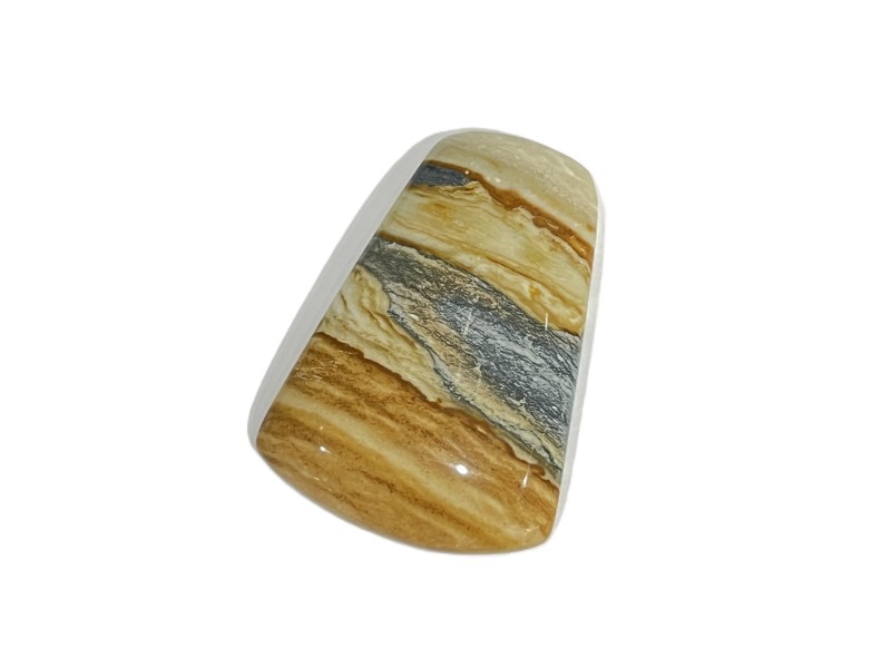 54.9ct DESERT PICTURE JASPER 4.8x3.2cm CABOCHON