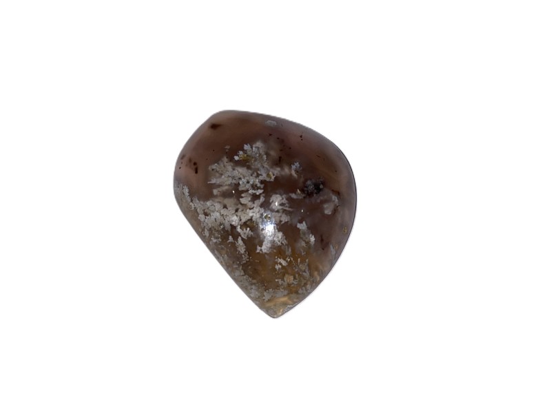 56.5ct IRANIAN PLUME AGATE 2X3.2X2.6X3CM cabochon