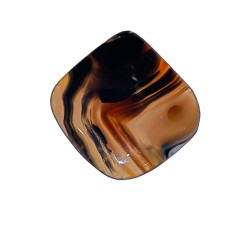 39.8cT BOTSWANA AGATE 3.3X3.1CM cabochon