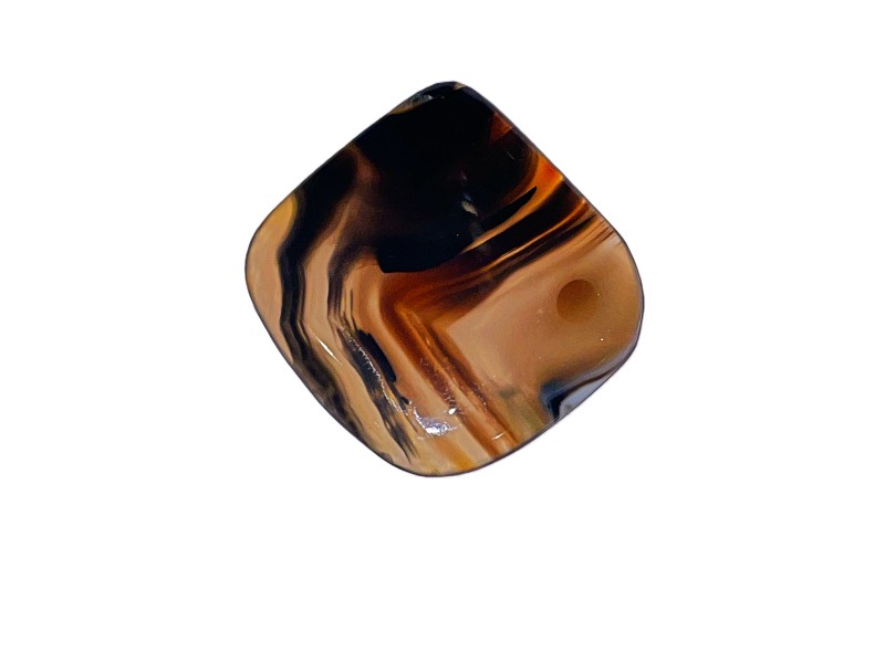 39.8cT BOTSWANA AGATE 3.3X3.1CM cabochon